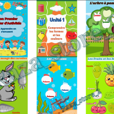 📚 كتب الأنشطة التعليمية للأطفال (الفرنسية)